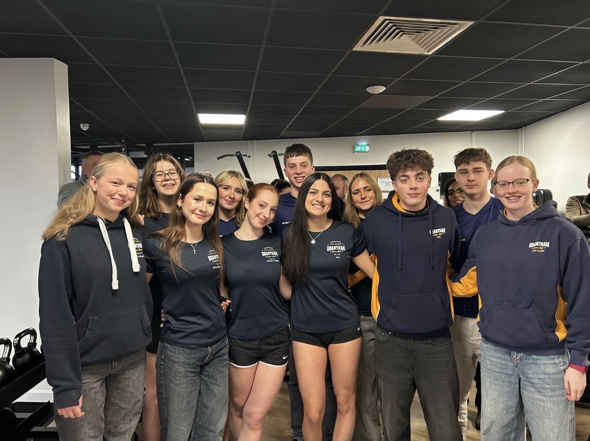Club members at the gym opening