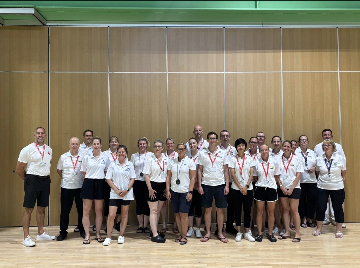 Grantham Swim Club officials and volunteers poolside